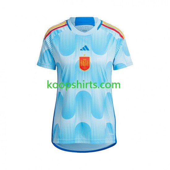 WK 2022 Spanje Uit Tenue Dames Voetbalshirts Korte Mouwen WK 2022 Spanje Uit Tenue Dames Voetbalshirts Korte Mouwen