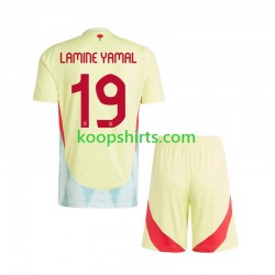 EK 2024 Spanje Uit Tenue Kinder Voetbalshirts Lamine Yamal 19 Korte Mouwen