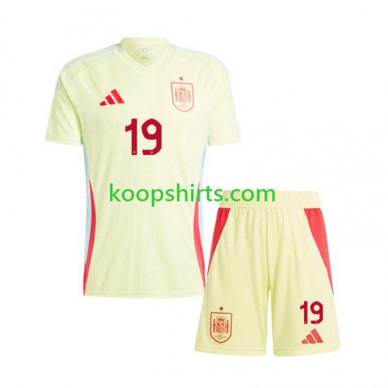 EK 2024 Spanje Uit Tenue Kinder Voetbalshirts Lamine Yamal 19 Korte Mouwen