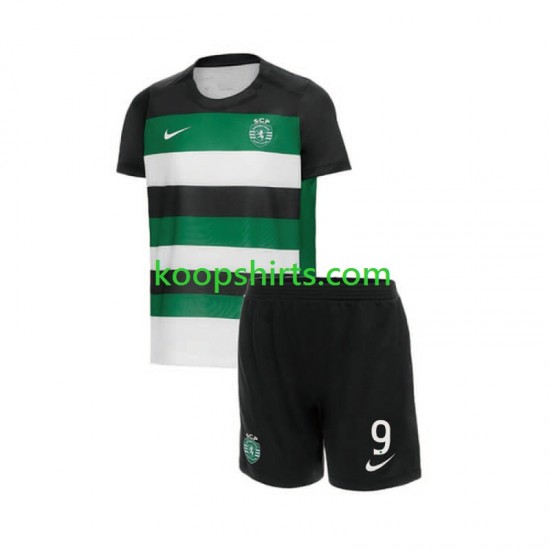 Sporting CP Thuis Tenue Kinder Voetbalshirts Gyokeres 9 2024-2025 Korte Mouwen