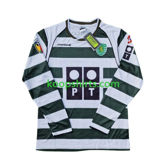 Sporting CP Retro Thuis Tenue Heren Voetbalshirts 2001 2003 Lange Mouwen Sporting CP Retro Thuis Tenue Heren Voetbalshirts 2001 2003 Lange Mouwen