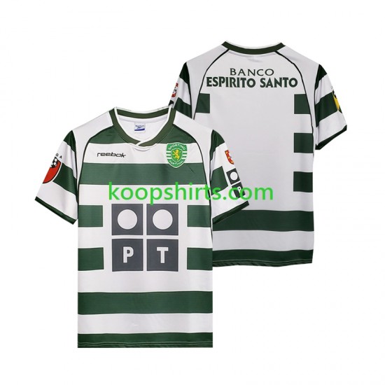 Sporting CP Retro Thuis Tenue Heren Voetbalshirts 2001 2003 Korte Mouwen Sporting CP Retro Thuis Tenue Heren Voetbalshirts 2001 2003 Korte Mouwen