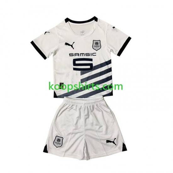 Stade Rennais Uit Wit Tenue Kinder Voetbalshirts 2023-2024 Korte Mouwen