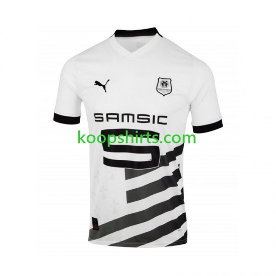 Stade Rennais Uit Wit Tenue Heren Voetbalshirts 2023-2024 Korte Mouwen Stade Rennais Uit Wit Tenue Heren Voetbalshirts 2023-2024 Korte Mouwen
