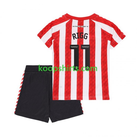 Thuis Tenue Kinder Voetbalshirts Sunderland Chris Rigg 11 2024-2025 Korte Mouwen Thuis Tenue Kinder Voetbalshirts Sunderland Chris Rigg 11 2024-2025 Korte Mouwen