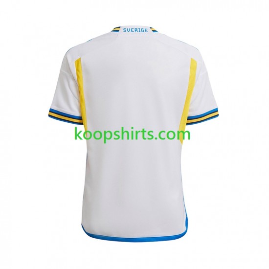 Zweden Uit Tenue Heren Voetbalshirts 2022-2023 Korte Mouwen