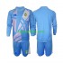Zweden Doelman Uit Blauw Tenue Kinder Voetbalshirts 2024 Lange Mouwen