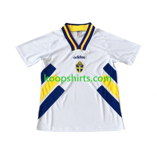 Zweden Retro Uit Tenue Heren Voetbalshirts 1994 Korte Mouwen Zweden Retro Uit Tenue Heren Voetbalshirts 1994 Korte Mouwen
