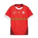 EK 2024 Zwitserland Thuis Rood Tenue Heren Voetbalshirts Korte Mouwen