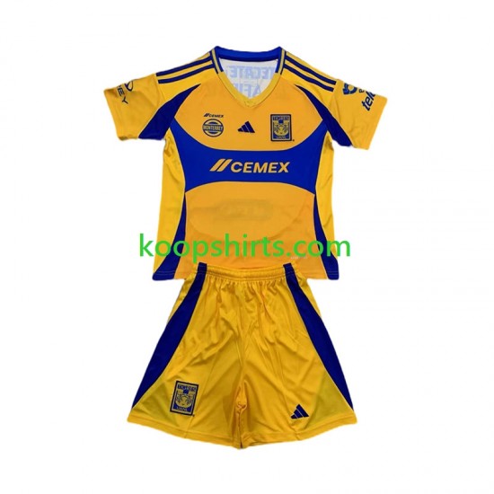 Tigres UANL Thuis Tenue Kinder Voetbalshirts 2024-2025 Korte Mouwen Tigres UANL Thuis Tenue Kinder Voetbalshirts 2024-2025 Korte Mouwen