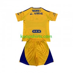 Tigres UANL Thuis Tenue Kinder Voetbalshirts 2024-2025 Korte Mouwen