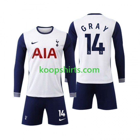 Thuis Tenue Kinder Voetbalshirts Tottenham Spurs Gray 14 2024-2025 Lange Mouwen Thuis Tenue Kinder Voetbalshirts Tottenham Spurs Gray 14 2024-2025 Lange Mouwen