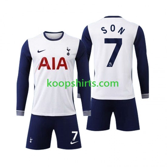Thuis Tenue Kinder Voetbalshirts Tottenham Spurs Son 7 2024-2025 Lange Mouwen Thuis Tenue Kinder Voetbalshirts Tottenham Spurs Son 7 2024-2025 Lange Mouwen