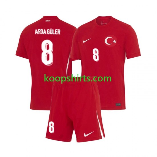 EK 2024 Turkije Uit Tenue Kinder Voetbalshirts Arda Guler 8 Korte Mouwen EK 2024 Turkije Uit Tenue Kinder Voetbalshirts Arda Guler 8 Korte Mouwen