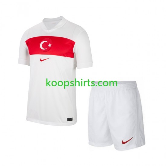 EK 2024 Turkije Thuis Tenue Kinder Voetbalshirts Korte Mouwen EK 2024 Turkije Thuis Tenue Kinder Voetbalshirts Korte Mouwen