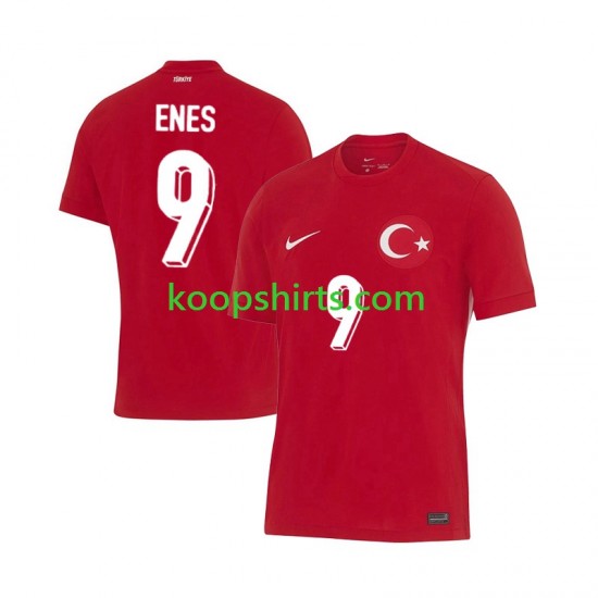 EK 2024 Turkije Uit Tenue Heren Voetbalshirts Enes Unal 9 Korte Mouwen EK 2024 Turkije Uit Tenue Heren Voetbalshirts Enes Unal 9 Korte Mouwen