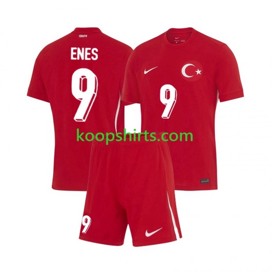 EK 2024 Turkije Uit Tenue Kinder Voetbalshirts Enes Unal 9 Korte Mouwen EK 2024 Turkije Uit Tenue Kinder Voetbalshirts Enes Unal 9 Korte Mouwen