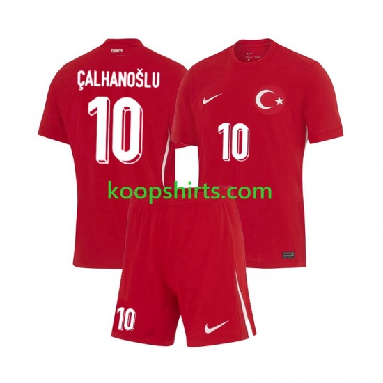 EK 2024 Turkije Uit Tenue Kinder Voetbalshirts Hakan Calhanoglu 10 Korte Mouwen EK 2024 Turkije Uit Tenue Kinder Voetbalshirts Hakan Calhanoglu 10 Korte Mouwen