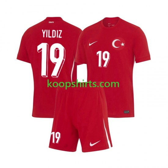EK 2024 Turkije Uit Tenue Kinder Voetbalshirts Kenan Yıldız 19 Korte Mouwen EK 2024 Turkije Uit Tenue Kinder Voetbalshirts Kenan Yıldız 19 Korte Mouwen