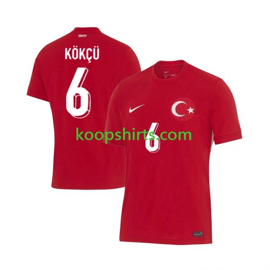 EK 2024 Turkije Uit Tenue Heren Voetbalshirts Orkun Kokcu 6 Korte Mouwen EK 2024 Turkije Uit Tenue Heren Voetbalshirts Orkun Kokcu 6 Korte Mouwen