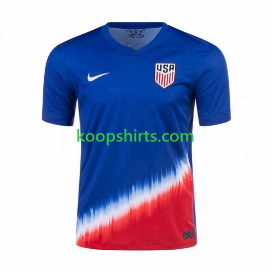 USA Uit Tenue Heren Voetbalshirts 2024 Korte Mouwen USA Uit Tenue Heren Voetbalshirts 2024 Korte Mouwen