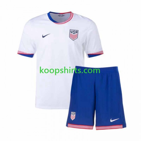 USA Thuis Tenue Kinder Voetbalshirts 2024 Korte Mouwen USA Thuis Tenue Kinder Voetbalshirts 2024 Korte Mouwen