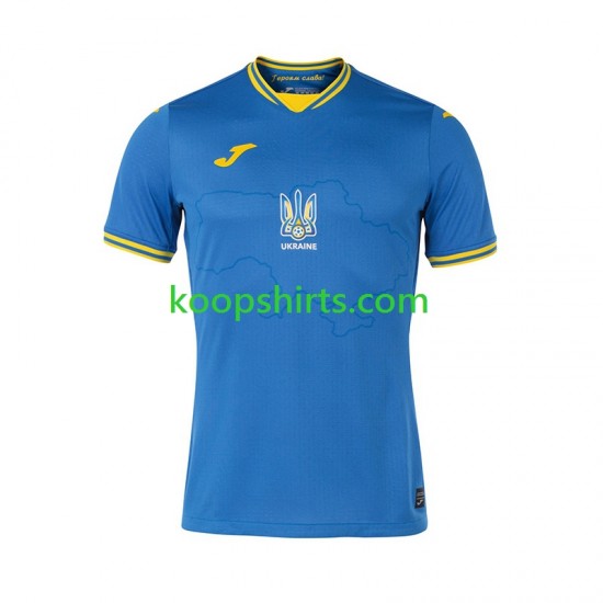 EK 2024 Oekraïne Uit Tenue Heren Voetbalshirts Korte Mouwen EK 2024 Oekraïne Uit Tenue Heren Voetbalshirts Korte Mouwen