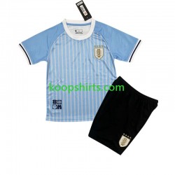 Uruguay Thuis Tenue Kinder Voetbalshirts 2024 Korte Mouwen