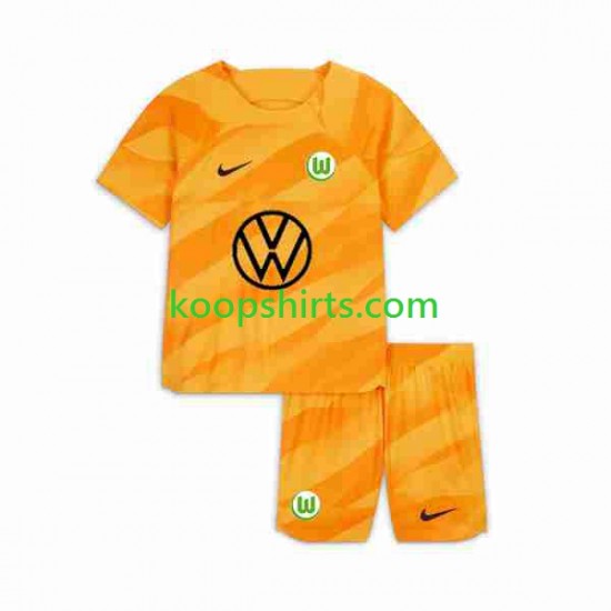 VfL Wolfsburg Doelman Thuis Tenue Kinder Voetbalshirts 2023-2024 Korte Mouwen VfL Wolfsburg Doelman Thuis Tenue Kinder Voetbalshirts 2023-2024 Korte Mouwen
