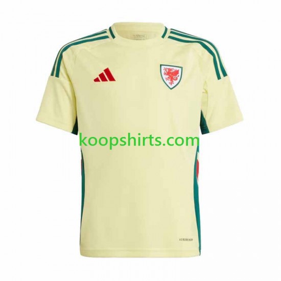 Wales Uit Tenue Heren Voetbalshirts 2024 Korte Mouwen Wales Uit Tenue Heren Voetbalshirts 2024 Korte Mouwen