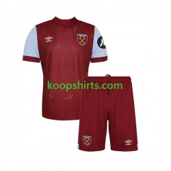 West Ham United Thuis Tenue Kinder Voetbalshirts 2023-2024 Korte Mouwen
