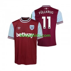 West Ham United Thuis Tenue Heren Voetbalshirts FULLKRUG 11 2024-2025 Korte Mouwen