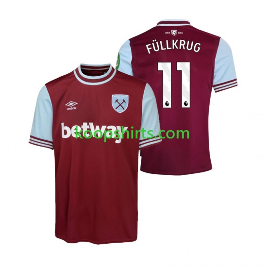 West Ham United Thuis Tenue Heren Voetbalshirts FULLKRUG 11 2024-2025 Korte Mouwen West Ham United Thuis Tenue Heren Voetbalshirts FULLKRUG 11 2024-2025 Korte Mouwen