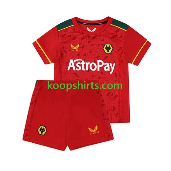 Wolverhampton Wanderers Uit Tenue Kinder Voetbalshirts 2023-2024 Korte Mouwen Wolverhampton Wanderers Uit Tenue Kinder Voetbalshirts 2023-2024 Korte Mouwen