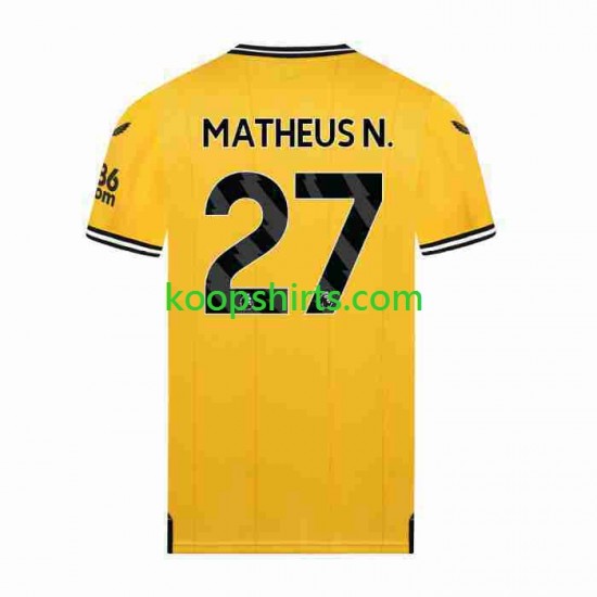 Wolverhampton Wanderers Thuis Tenue Heren Voetbalshirts Matheus Nunes 27 2023-2024 Korte Mouwen Wolverhampton Wanderers Thuis Tenue Heren Voetbalshirts Matheus Nunes 27 2023-2024 Korte Mouwen