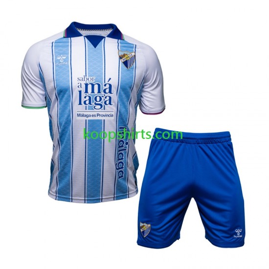 Málaga CF Thuis Tenue Kinder Voetbalshirts 2026-2027 Korte Mouwen