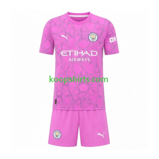 Manchester City Doelman Uit Tenue Kinder Voetbalshirts 2026-2027 Korte Mouwen