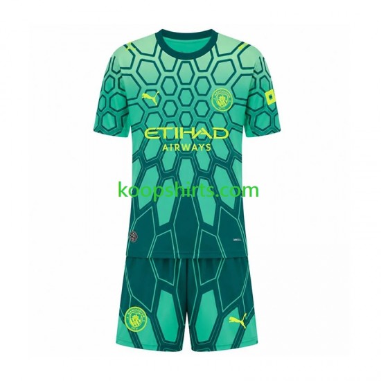 Manchester City Doelman Thuis Tenue Kinder Voetbalshirts 2026-2027 Korte Mouwen