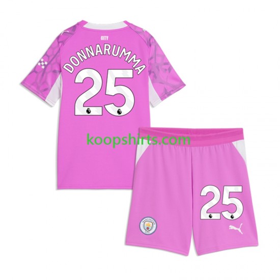Manchester City Doelman Uit Tenue Kinder Voetbalshirts Gianluigi Donnarumma 2026-2027 Korte Mouwen