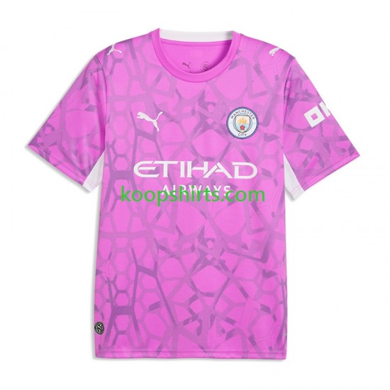 Manchester City Doelman Uit Tenue Kinder Voetbalshirts Gianluigi Donnarumma 2026-2027 Korte Mouwen