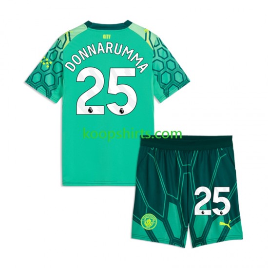 Manchester City Doelman Thuis Tenue Kinder Voetbalshirts Gianluigi Donnarumma 2026-2027 Korte Mouwen