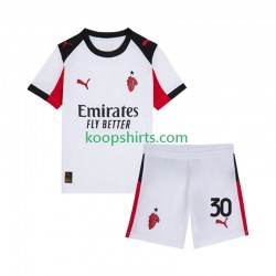 AC Milan Uit Tenue Kinder Voetbalshirts Ardon Jashari 30 2025-2026 Korte Mouwen