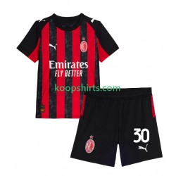 AC Milan Thuis Tenue Kinder Voetbalshirts Ardon Jashari 30 2025-2026 Korte Mouwen
