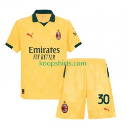 AC Milan Derde Tenue Kinder Voetbalshirts Ardon Jashari 30 2025-2026 Korte Mouwen