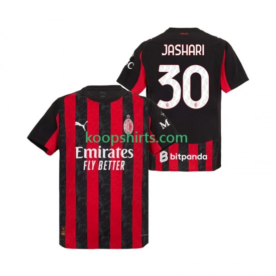 AC Milan Thuis Tenue Heren Voetbalshirts Ardon Jashari 30 2025-2026 Korte Mouwen AC Milan Thuis Tenue Heren Voetbalshirts Ardon Jashari 30 2025-2026 Korte Mouwen