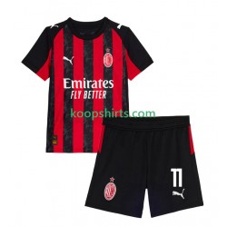 AC Milan Thuis Tenue Kinder Voetbalshirts Christian Pulisic 11 2025-2026 Korte Mouwen