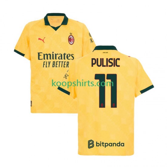 AC Milan Derde Tenue Heren Voetbalshirts Christian Pulisic 11 2025-2026 Korte Mouwen AC Milan Derde Tenue Heren Voetbalshirts Christian Pulisic 11 2025-2026 Korte Mouwen