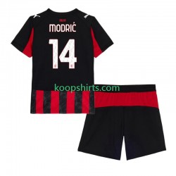 AC Milan Thuis Tenue Kinder Voetbalshirts Luca Modric 14 2025-2026 Korte Mouwen