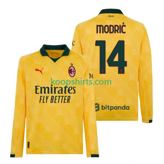 AC Milan Derde Tenue Heren Voetbalshirts Luca Modric 14 2025-2026 Lange Mouwen AC Milan Derde Tenue Heren Voetbalshirts Luca Modric 14 2025-2026 Lange Mouwen