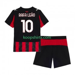 AC Milan Thuis Tenue Kinder Voetbalshirts Rafael Leao 10 2025-2026 Korte Mouwen